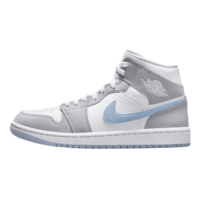 Tênis Air Jordan 1 Mid "Wolf Grey" Feminino Cinza