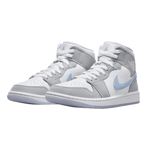 Tênis Air Jordan 1 Mid "Wolf Grey" Feminino Cinza