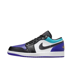 Tênis Air Jordan 1 Low "Bright Concord Aquamarine" Preto / Azul