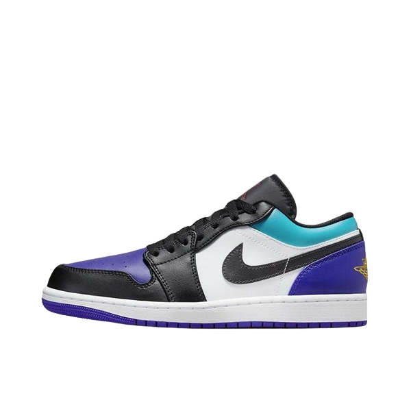 Tênis Air Jordan 1 Low "Bright Concord Aquamarine" Preto / Azul