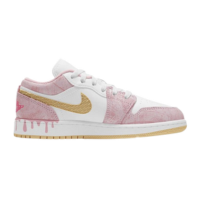 Tênis Air Jordan 1 Low "Paint Drip" Rosa