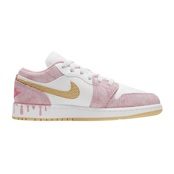 Tênis Air Jordan 1 Low "Paint Drip" Rosa