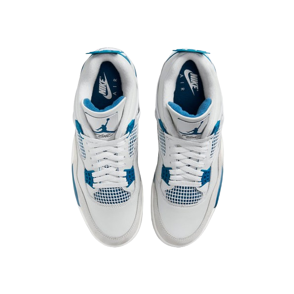 Tênis Air Jordan 4 "Military Blue" Branco / Azul