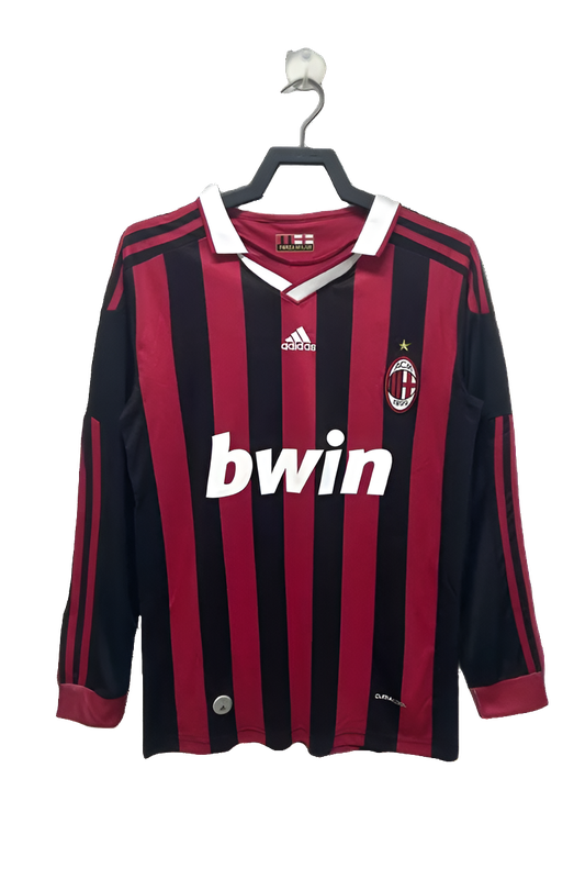 Camisa AC Milan 09/10 I Home - Versão Retrô Manga Longa