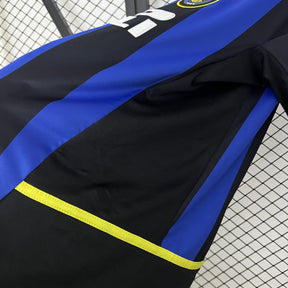 Camisa Inter de Milão Retrô Home 02/03 Torcedor Masculina - Azul e Preta