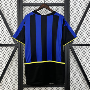Camisa Inter de Milão Retrô Home 02/03 Torcedor Masculina - Azul e Preta