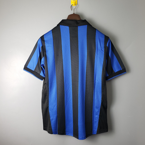 Camisa Inter de Milão Retrô Home 1998 Torcedor Masculina - Azul e Preta