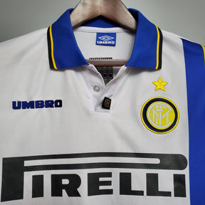 Camisa Inter de Milão Retrô Away 97/98 Torcedor Masculina - Branca