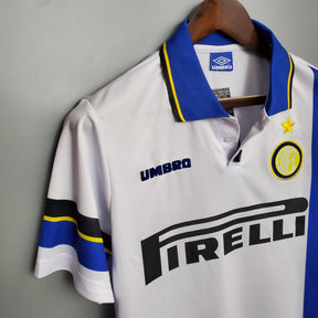 Camisa Inter de Milão Retrô Away 97/98 Torcedor Masculina - Branca