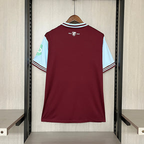 Camisa West Ham Home 24/25 Torcedor Masculina - Vinho e Azul