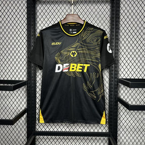 Camisa Wolves Away 24/25 Torcedor Masculina - Preta