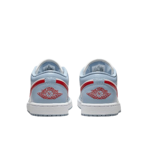 Tênis Air Jordan 1 Low "Blue Grey White Dune Red" Azul / Vermelho