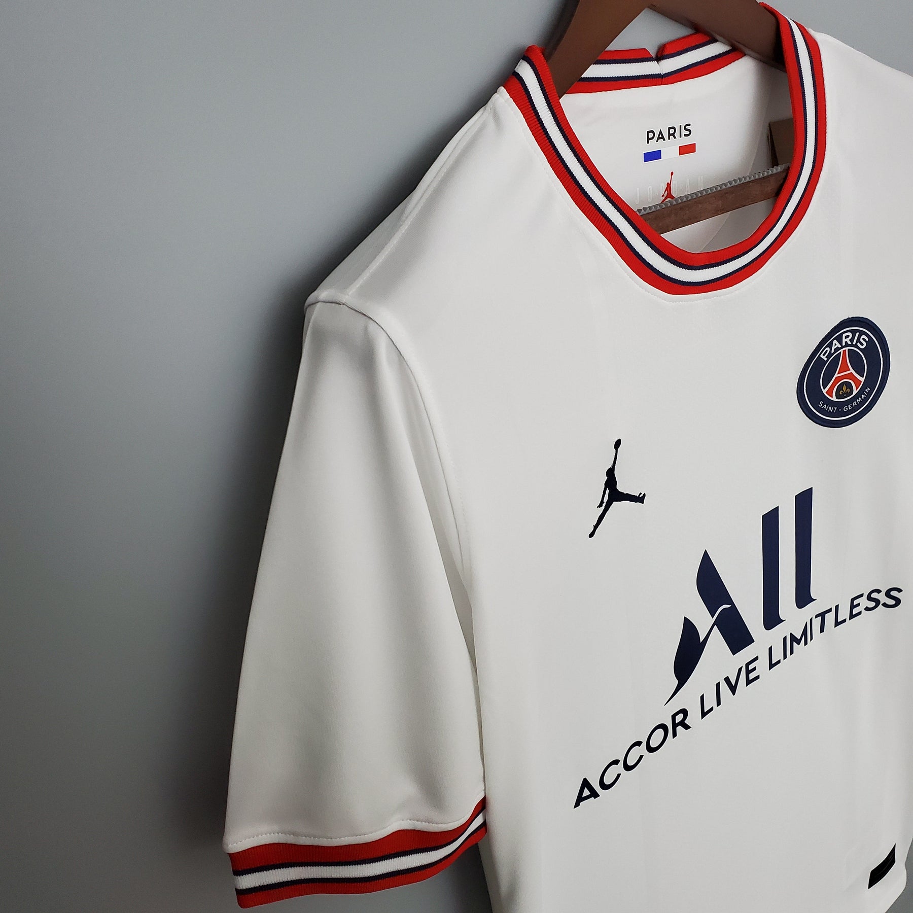 Camisa PSG Third 2020/21 - Jordan Torcedor Masculina - Branca/Azul